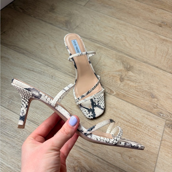 Steve Madden Snakeskin Strappy Sandals - Picture 3 of 5